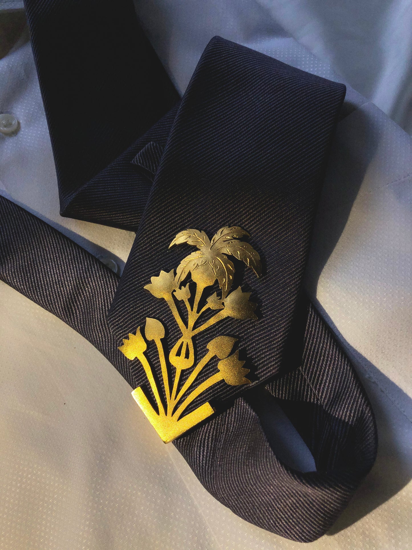 Tropico Textured Tie - Gold